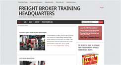 Desktop Screenshot of freightbrokertraininghq.com